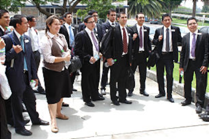 Instructors at the new Mexico City MTC arrive for work.