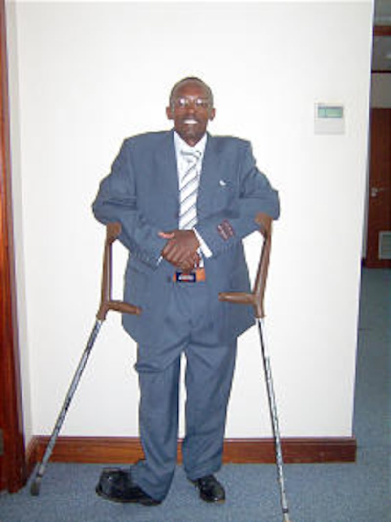 Tyson Kemege, an orphan and polio survivor, is student body president of the university he attends i