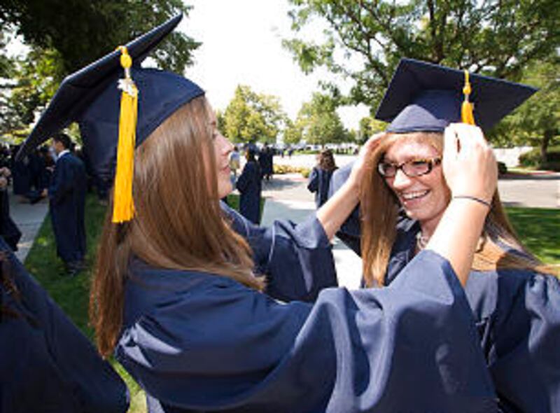 Commencement exercises on August 9, 2012 in the Marriott Center on the BYU campus.