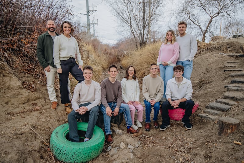 The Stoddard family in Lehi, Utah, Feb. 15, 2026.