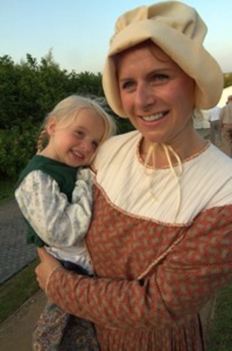 Fay Siddy and daughter Ilsa are in the family cast of the pageant that tells the story of the Church
