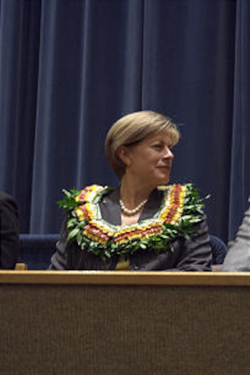 Sister Julie B. Beck, Relief Society general president, addresses women in California.