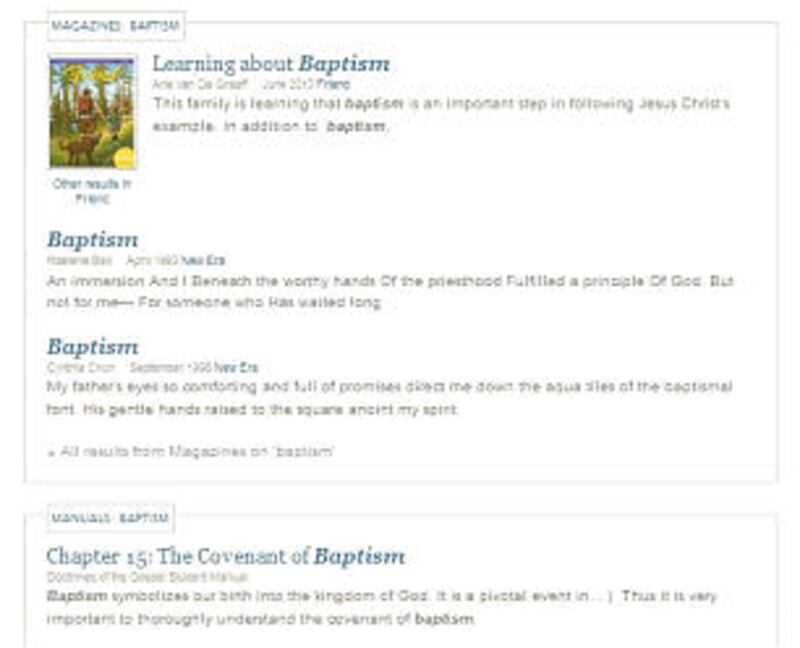 The Church has revamped the search function and features to include Google's powerful search technol