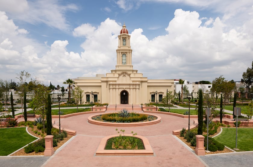 The San Luis Potosí Mexico Temple grounds.