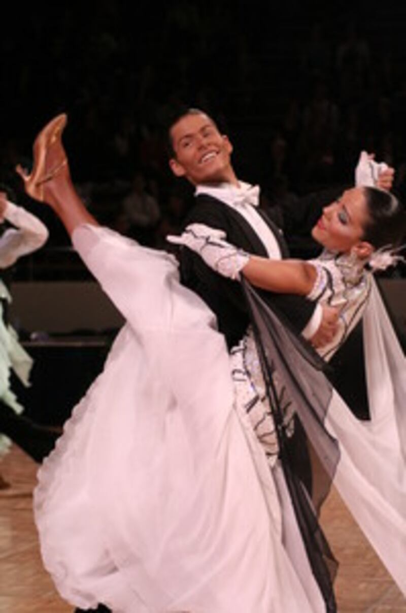 Casey Treu and Jenna Johnson perform at the United States National DanceSport Championships held in