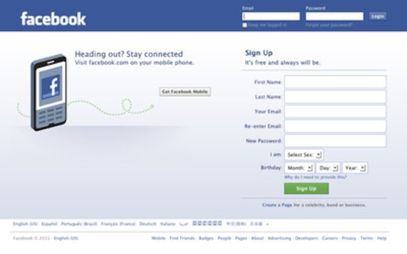 To create a Facebook page you will need to fill out some information online.