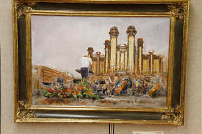 Presentation of paintings of Salt Lake Tabernacle Organ done by Fred D. Howard.