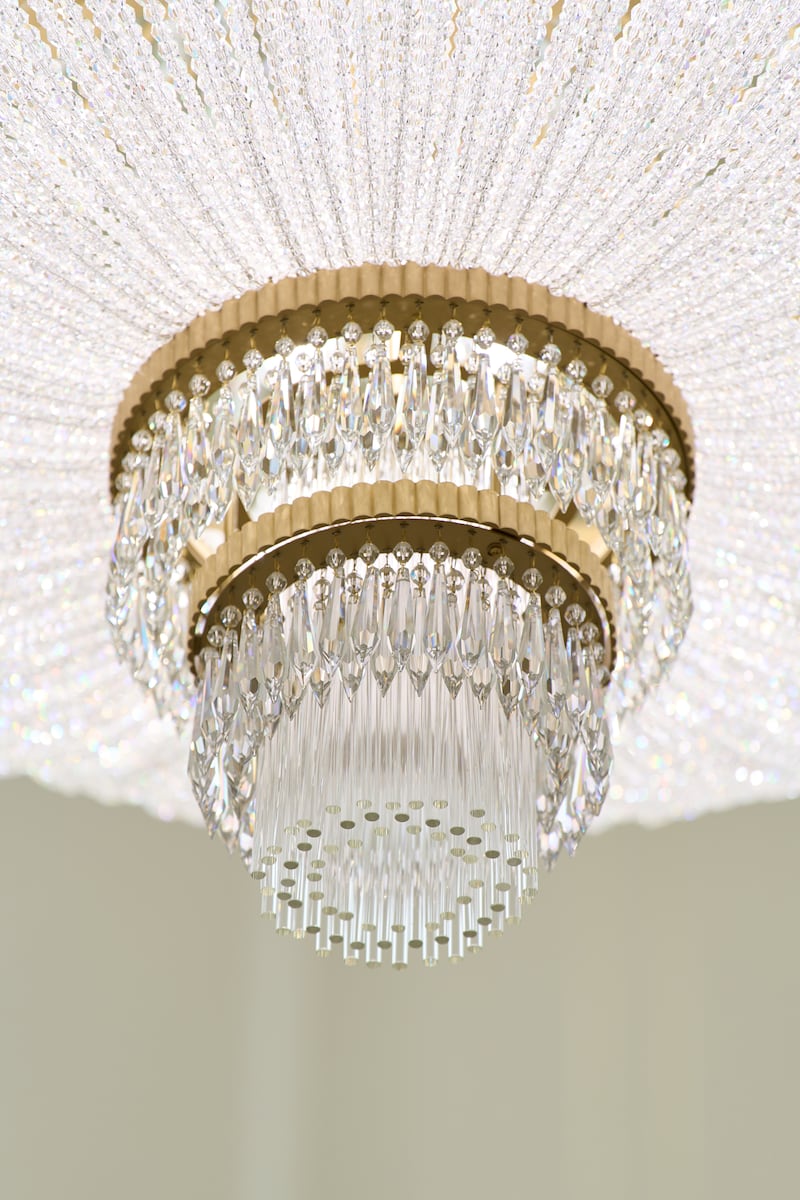 A chandelier inside the Managua Nicaragua Temple.