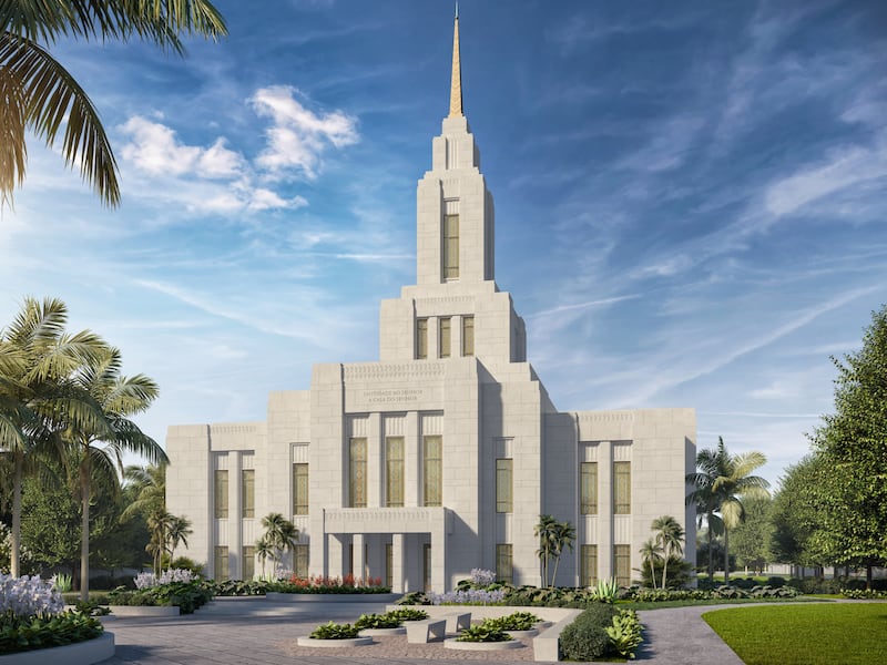 Exterior rendering of the Maceió Brazil Temple.
