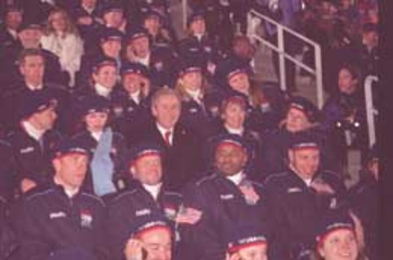 Pres. Bush with olympic team