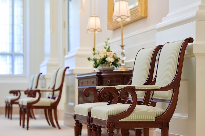 Chairs inside the Lindon Utah Temple.