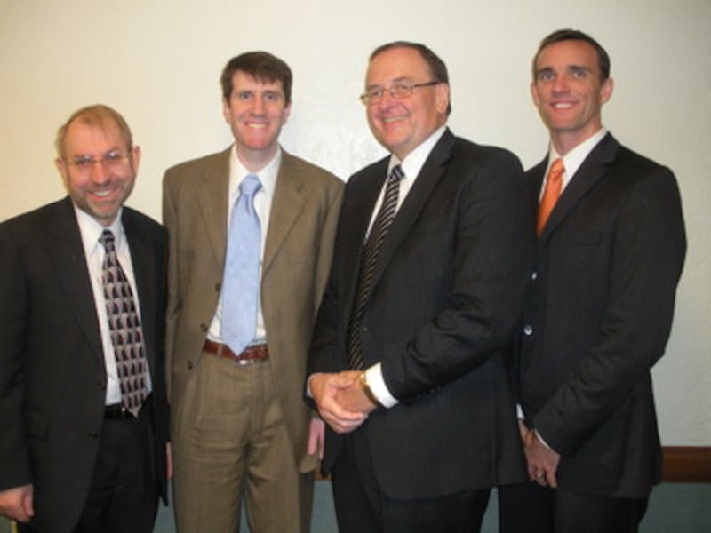 The bishopric of the New Orleans 1st Ward on Dec. 9, 2009, the day the ward was formed out of the Ne