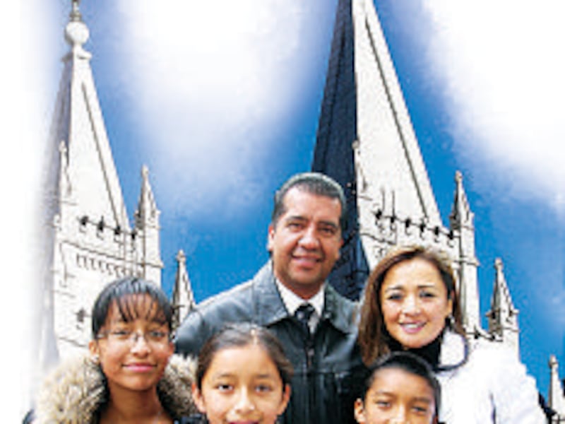 Serfio and Betty Morales, and their children, Pamela, 13, Bibi , 11, and Israel, 9, stand near the