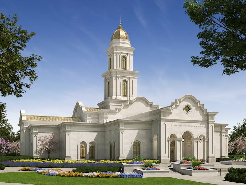 A rendering of the Fort Worth Texas Temple.