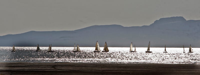 Sailboats in the late afternoon on the Great Salt Lake, on Wednesday, July 7, 2010.