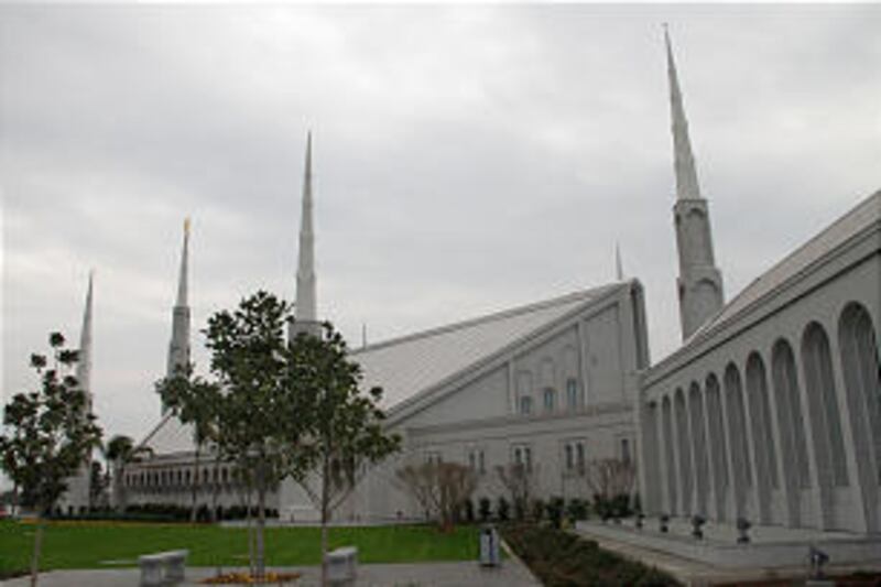 Exterior of the renovated Buenos Aires Argentina Temple. The temple is schedule to be rededicated on