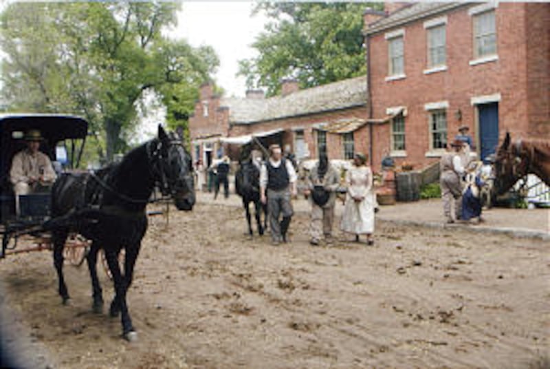 The streets of historic Nauvoo were altered, including the laying of a dirt road, to reflect what th