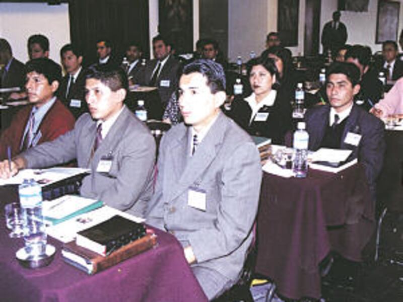 Mostly returned missionaries, young men and women applying for loans through the Perpetual Education