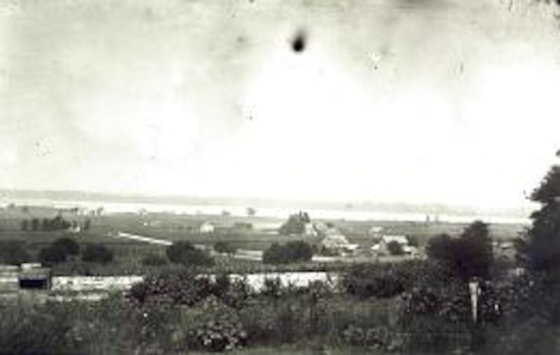 Parade grounds in old Nauvoo, Ill., are pictured near turn of 19th Century.