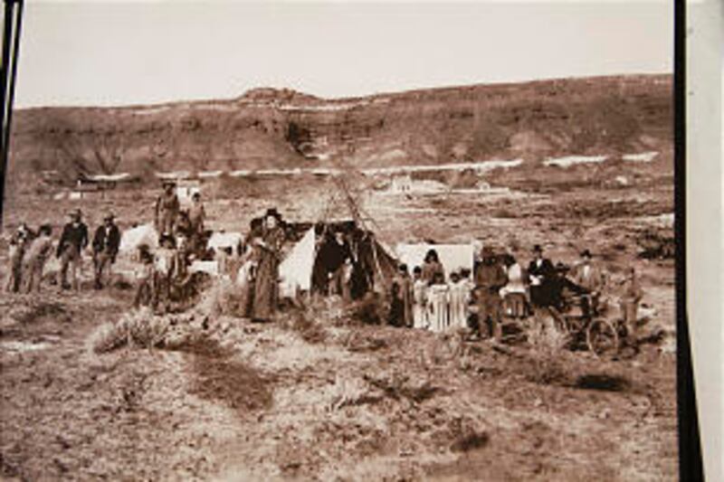 Undated photo taken at the time of the settlement of St. George shows the arid land which contrasts