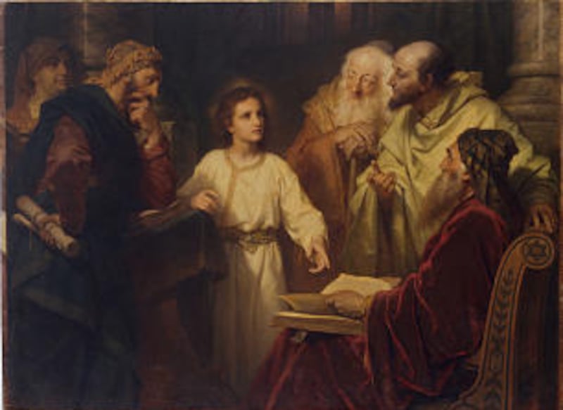 Heinrich Hofmann's "Jesus in the Temple," 1871; Riverside Church; New York City, N.Y.