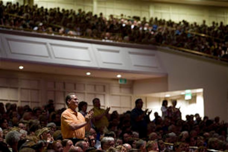 Veterans of the armed forces were honored at the Mormon Tabernacle Choir concert held July 22, 2011.
