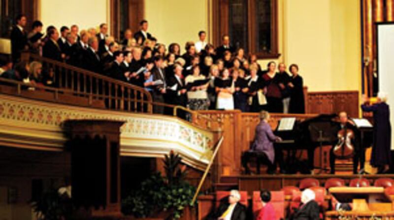 The Taylor Family Chorus sings "Love at Home" during the 200th Birth Anniversary Commemoration of Pr