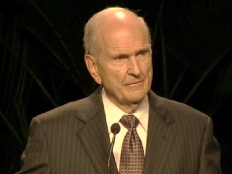 Russell M. Nelson of the Quorum of the Twelve speaks during a CES devotional Sept. 8 at BYU-Hawaii.