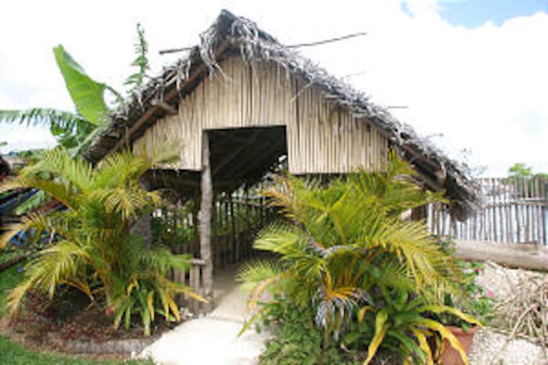 Structures in Old Tonga were hand-made by President F. Sitiveni Fehoko and his family, who gathered