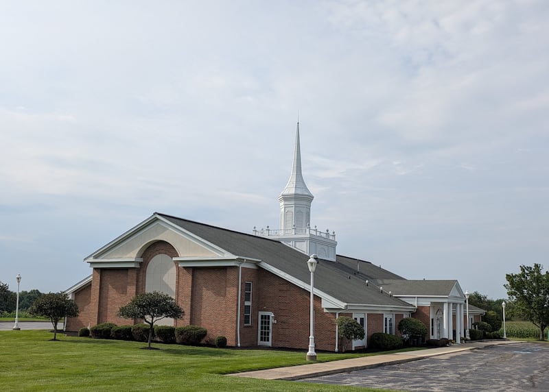 A meetinghouse of The Church of Jesus Christ of Latter-day Saints in Hiram, Ohio, near the John and Elsa Johnson Home is shown on Saturday, Aug. 15, 2026.