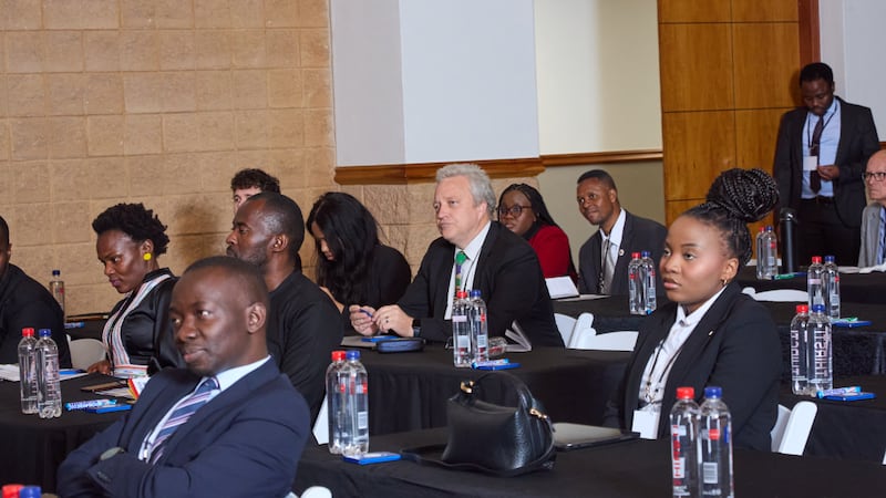 Attendees listen during a religious freedom conference in Johannesburg, South Africa, Aug. 8, 2026.