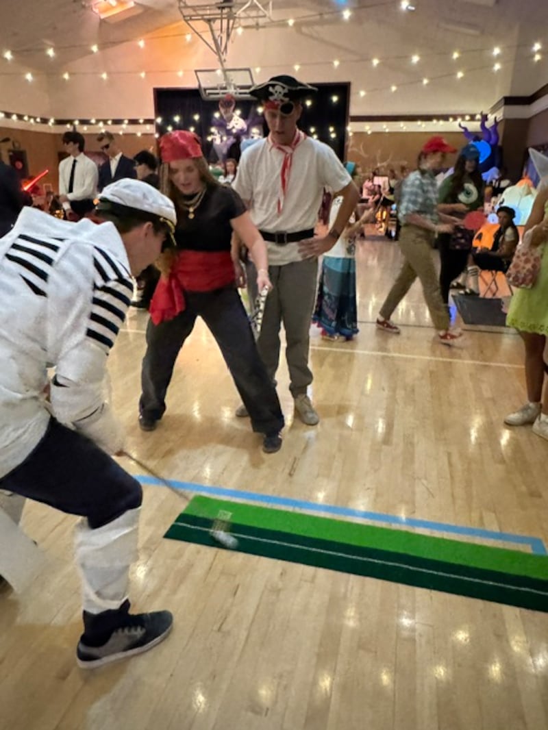 Disability activity program participants, youth counselors and disability activity leaders have a Halloween activity in Mesa, Arizona, Oct. 28, 2026.
