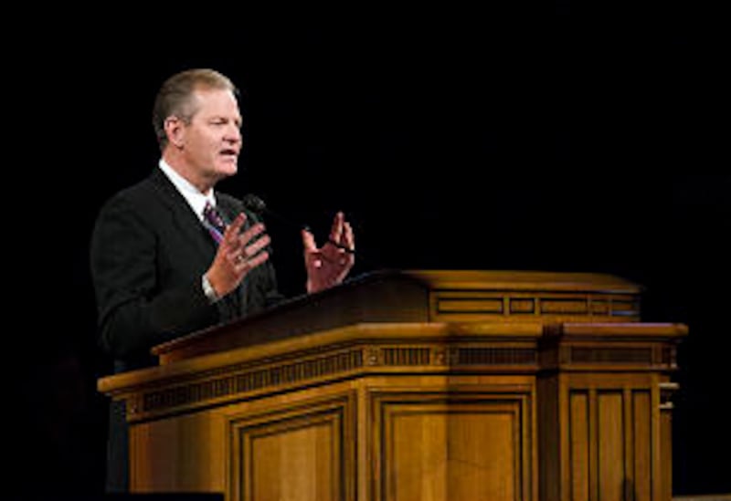 Bishop Gary E. Stevenson, Presiding Bishop of the Church, speaks at a BYU devotional on Jan. 14.