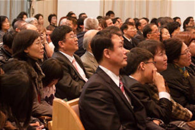 Members of the congregation at the 50th anniversary celebration in Korea.