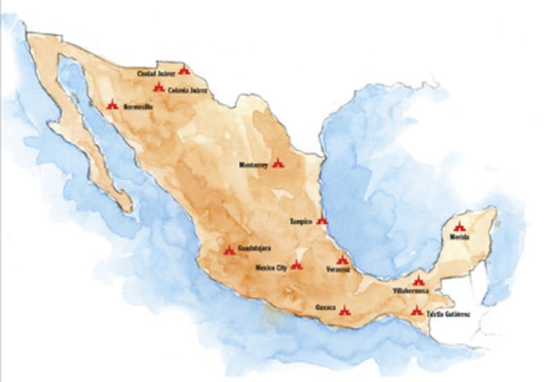 Mexico is home to 12 temples.