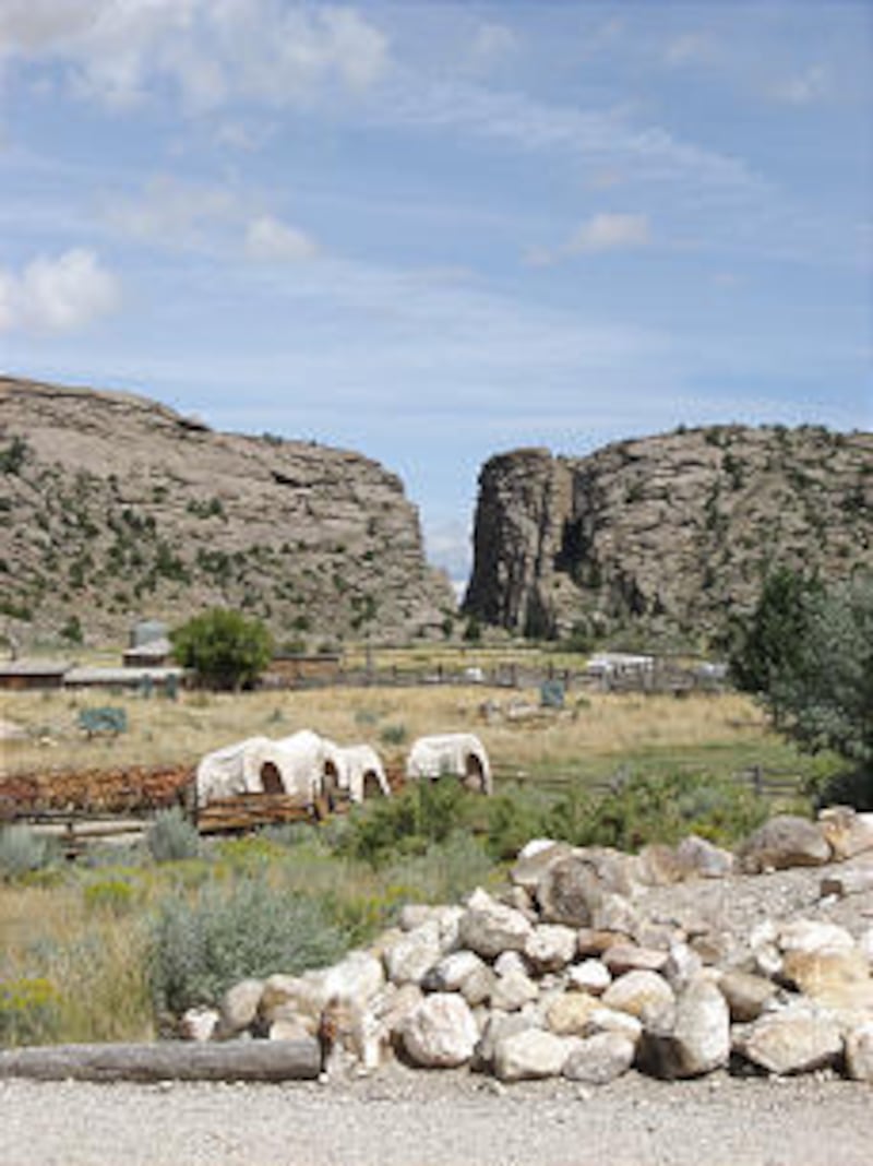 Area around the Martin's Cove Visitors' Center (Wyoming) is a popular historic site.