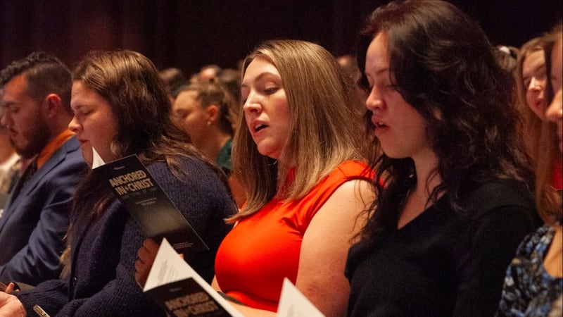 Young single adults gather for a devotional at the David H. Koch Theater at Lincoln Center for the Performing Arts in New York City on Sunday, Sept. 20, 2026.