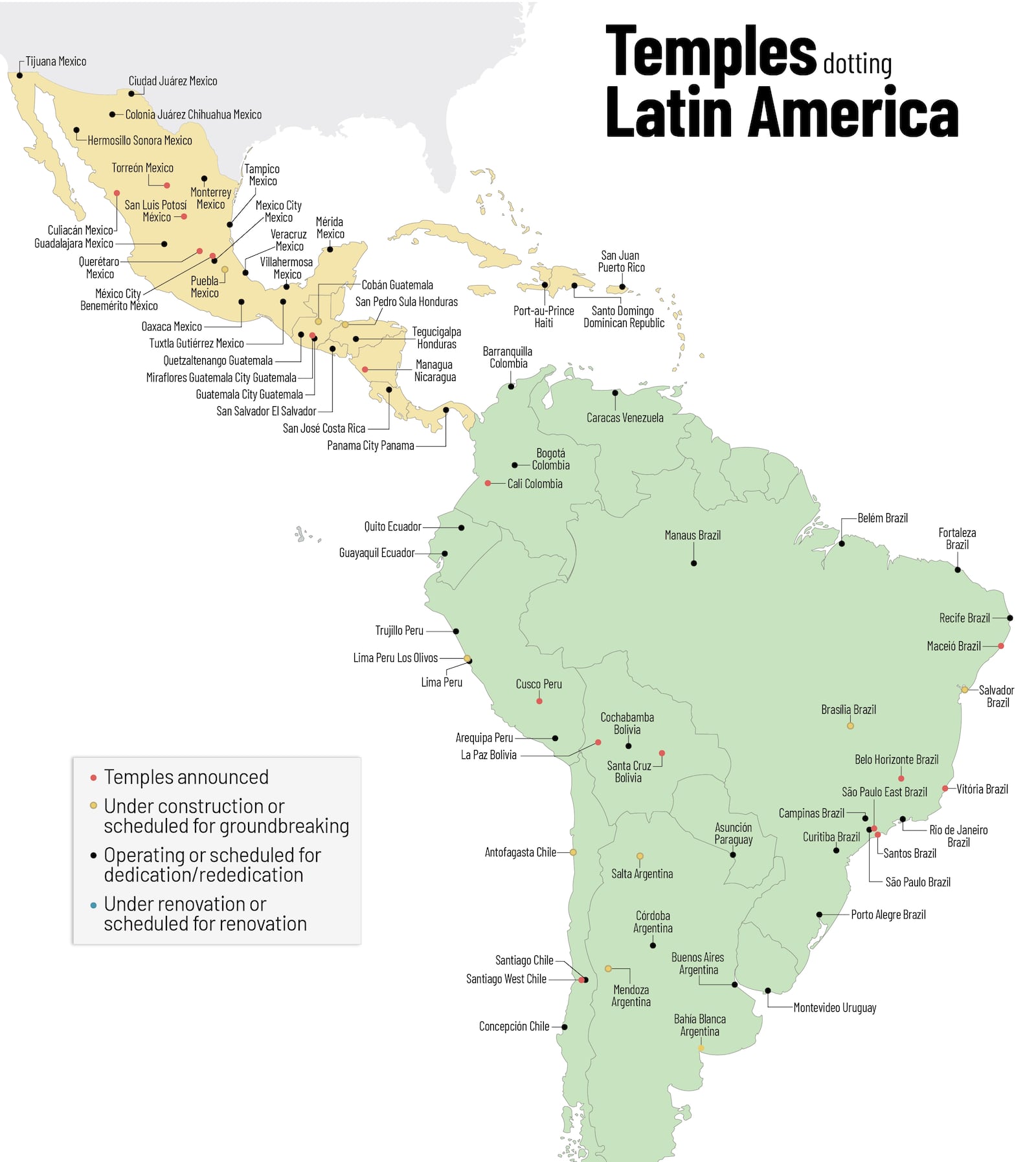 See the locations, status of Church of Jesus Christ’s 282 temples ...