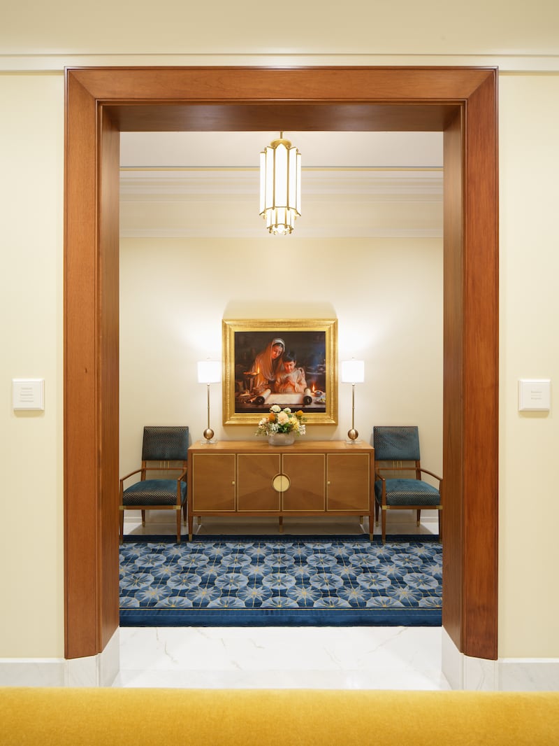 A waiting area in the Belo Horizonte Brazil Temple.