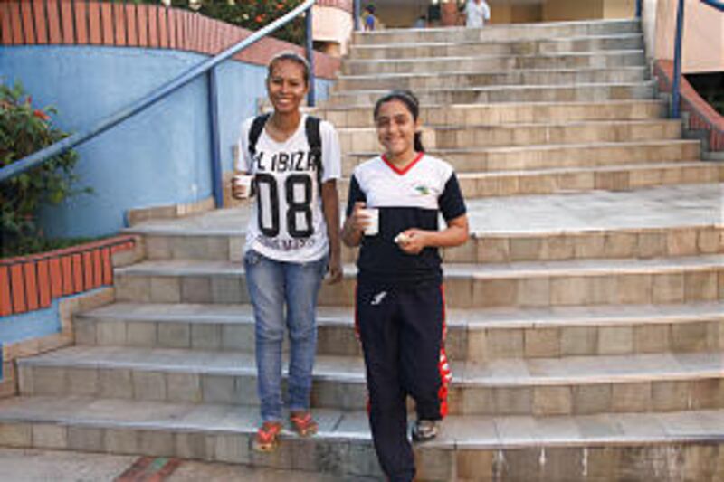Seminary students from the Manaus Brazil Rio Negro Stake meet each morning before school.