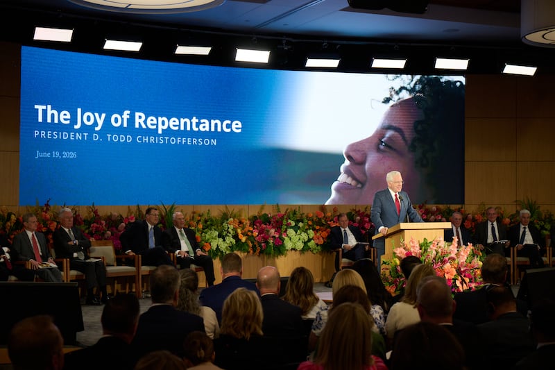 President D. Todd Christofferson, second counselor in the First Presidency, speaks at the 2026 Seminar for New Mission Leaders at the Provo Missionary Training Center in Provo, Utah, on June 19, 2026.