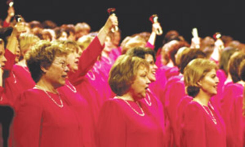 Bell ringing is part of choir performance.