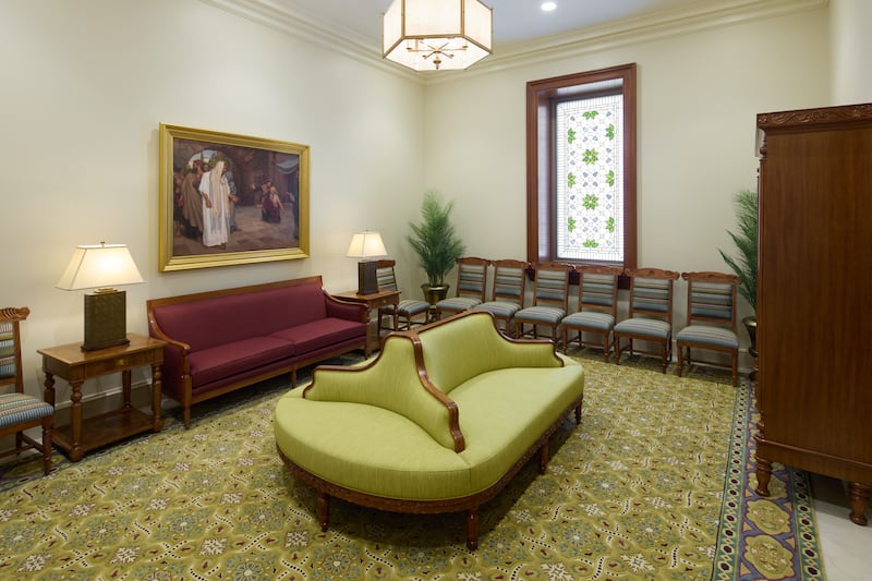 A waiting area in the Bacolod Philippines Temple.