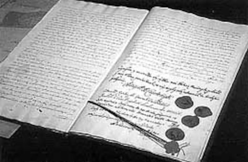 One of thousands of documents recorded by royal Potocki family that was returned to Polish archives.
