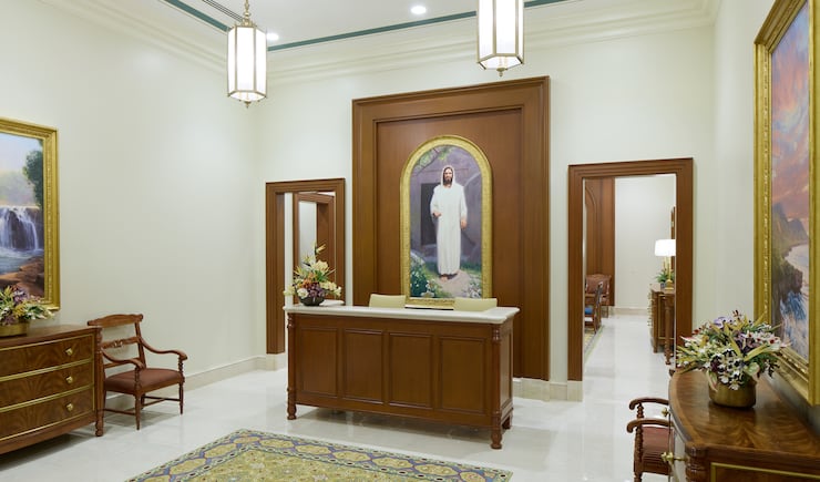 The recommend desk in the Bacolod Philippines Temple.