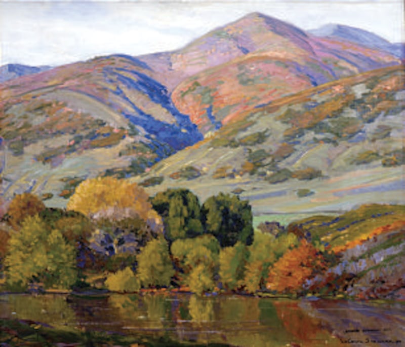 "Autumn's Gold, Harvey's Pond" is featured in Church History Museum exhibit. It is representative of