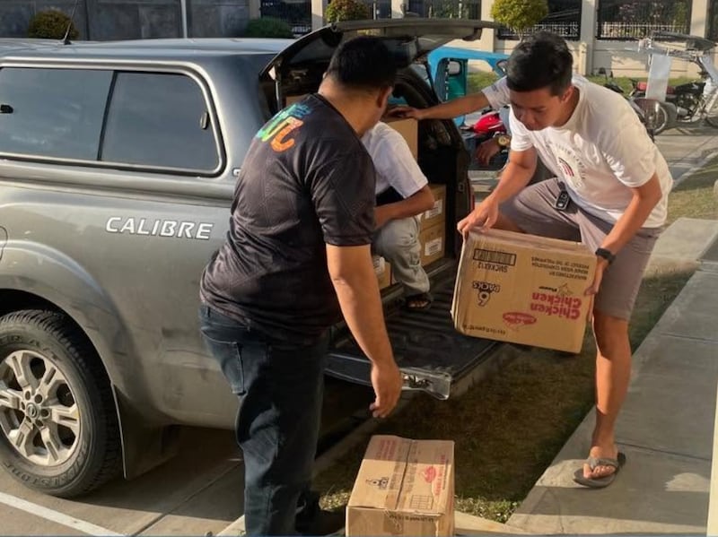 Local members of The Church of Jesus Christ of Latter-day Saints prepare to transport 200 food kits from General Santos City to the people of Gran and Arabel on June 10, 2026, in response to the recent magnitude 7.8 earthquake in Mindanao, Philippines.