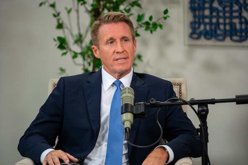 Young Men General President Timothy L. Farnes speaks during a recording of the Church News podcast released Monday, Aug. 31, 2026.