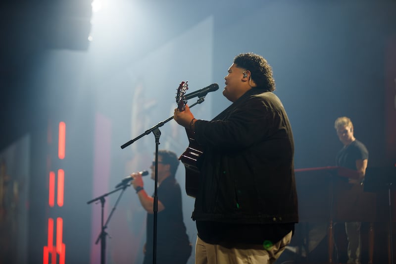Iam Tongi performs at the 2026 Utah Area YSA Conference at the Salt Palace Convention Center in Salt Lake City on Friday, Aug. 14, 2026.