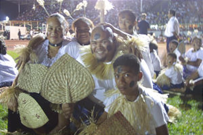 Folks of all ages from Samoa and American Samoa participated in the Sept. 3 show. Above a group of